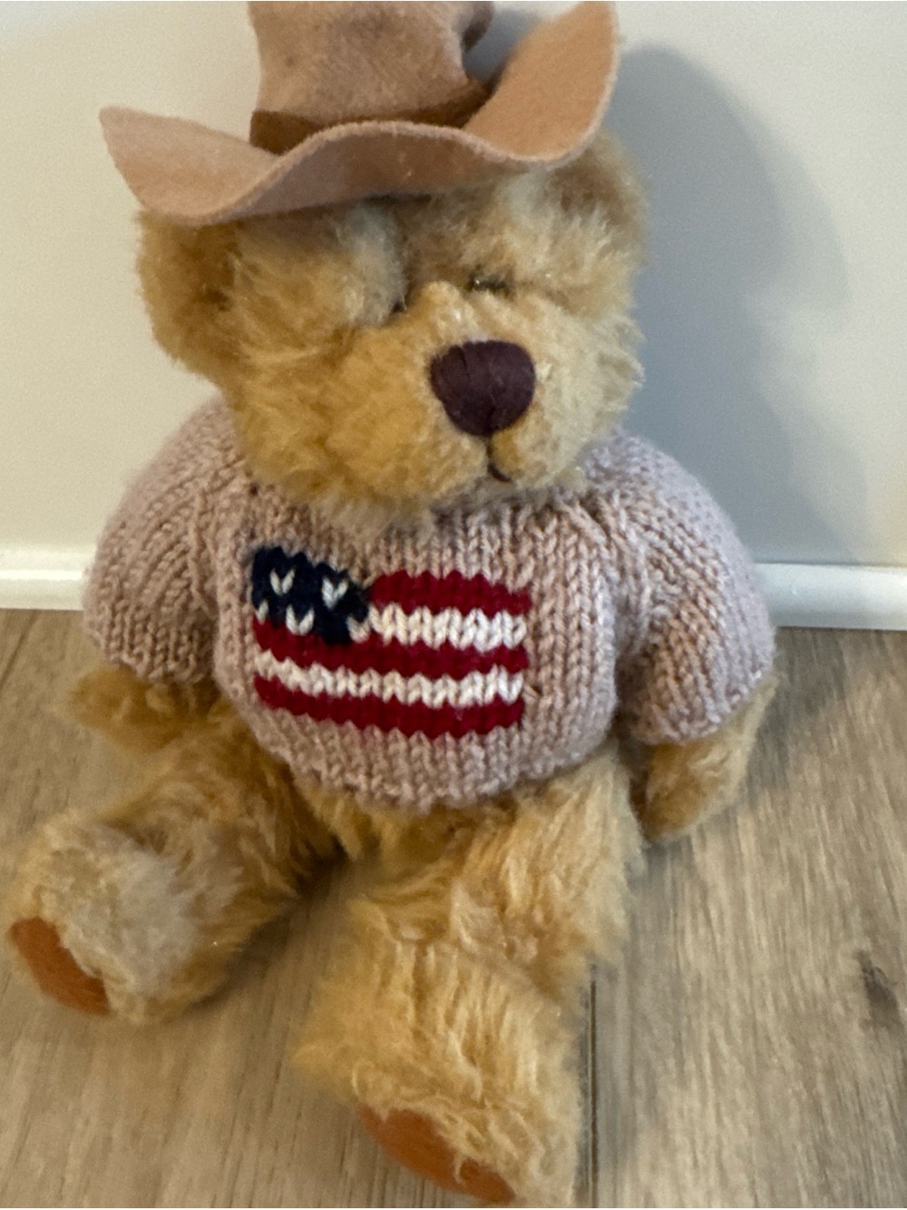 Russ Berrie Plush Bear Gettysburg Ode To America Series Flag Sweater Hat 🇺🇸 🧸